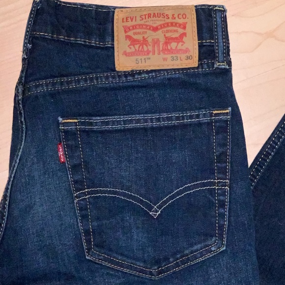 SOLD*** Levi’s 511 Straight Blue Jeans Size 33x30 - Picture 5 of 7